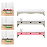 Maxbell Desktop Computer Stand Heightening Supplies for Computers Office Living Room White without Drawer