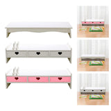 Maxbell Desktop Computer Stand Heightening Supplies for Computers Office Living Room White without Drawer