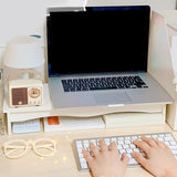 Maxbell Desktop Computer Stand Heightening Supplies for Computers Office Living Room White without Drawer