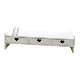 Maxbell Desktop Computer Stand Heightening Supplies for Computers Office Living Room White with Drawer