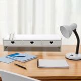 Maxbell Desktop Computer Stand Heightening Supplies for Computers Office Living Room White with Drawer