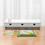Maxbell Desktop Computer Stand Heightening Supplies for Computers Office Living Room White with Drawer