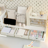 Maxbell Desktop Computer Stand Heightening Supplies for Computers Office Living Room White with Drawer