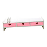 Maxbell Desktop Computer Stand Heightening Supplies for Computers Office Living Room Pink with Drawer
