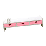 Maxbell Desktop Computer Stand Heightening Supplies for Computers Office Living Room Pink with Drawer