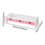 Maxbell Desktop Computer Stand Heightening Supplies for Computers Office Living Room Pink with Drawer