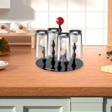 Maxbell Cup Drying Rack Modern Cup Stand Kitchen Cup Holder for Restaurant Bar Table 4 Cup 18cmx18.5cm
