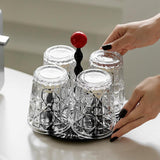 Maxbell Cup Drying Rack Modern Cup Stand Kitchen Cup Holder for Restaurant Bar Table 4 Cup 18cmx18.5cm