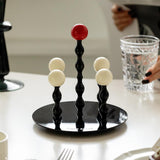 Maxbell Cup Drying Rack Modern Cup Stand Kitchen Cup Holder for Restaurant Bar Table 4 Cup 18cmx18.5cm