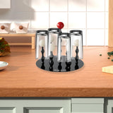 Maxbell Cup Drying Rack Modern Cup Stand Kitchen Cup Holder for Restaurant Bar Table 6 Cup 20cmx18.5cm