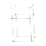 Maxbell Clear NightStand Table Narrow Bedside Table for Living Room 3 Tier End Table