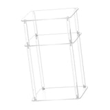 Maxbell Clear NightStand Table Narrow Bedside Table for Living Room 3 Tier End Table
