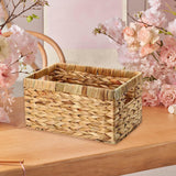 Maxbell Rattan Storage Baskets Sturdy Picnic Basket for Kitchen Living Room Bathroom Small