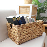 Maxbell Rattan Storage Baskets Sturdy Picnic Basket for Kitchen Living Room Bathroom Small