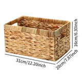 Maxbell Rattan Storage Baskets Sturdy Picnic Basket for Kitchen Living Room Bathroom Small