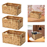 Maxbell Rattan Storage Baskets Sturdy Picnic Basket for Kitchen Living Room Bathroom Small