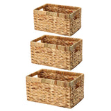 Maxbell Rattan Storage Baskets Sturdy Picnic Basket for Kitchen Living Room Bathroom Small