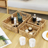 Maxbell Rattan Storage Baskets Sturdy Picnic Basket for Kitchen Living Room Bathroom Small