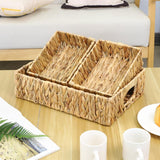 Maxbell Rattan Storage Baskets Sturdy Picnic Basket for Kitchen Living Room Bathroom Small