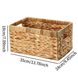 Maxbell Rattan Storage Baskets Sturdy Picnic Basket for Kitchen Living Room Bathroom Medium