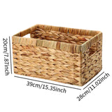 Maxbell Rattan Storage Baskets Sturdy Picnic Basket for Kitchen Living Room Bathroom Large