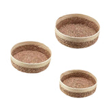 Maxbell Woven Fruit Basket Portable Round Storage Basket for Courtyard Outdoor Bread