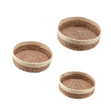 Maxbell Woven Fruit Basket Portable Round Storage Basket for Courtyard Outdoor Bread