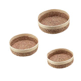 Maxbell Woven Fruit Basket Portable Round Storage Basket for Courtyard Outdoor Bread