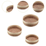 Maxbell Woven Fruit Basket Portable Round Storage Basket for Courtyard Outdoor Bread