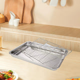 Maxbell Baking Sheet with Rack Bakeware Cookie Sheet for Buffet Barbecuing Household 32 cmx22 cmx4.8 cm