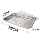 Maxbell Baking Sheet with Rack Bakeware Cookie Sheet for Buffet Barbecuing Household 32 cmx22 cmx4.8 cm