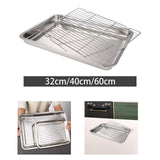 Maxbell Baking Sheet with Rack Bakeware Cookie Sheet for Buffet Barbecuing Household 32 cmx22 cmx4.8 cm