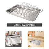 Maxbell Baking Sheet with Rack Bakeware Cookie Sheet for Buffet Barbecuing Household 32 cmx22 cmx4.8 cm