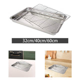 Maxbell Baking Sheet with Rack Bakeware Cookie Sheet for Buffet Barbecuing Household 32 cmx22 cmx4.8 cm