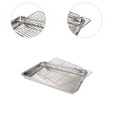 Maxbell Baking Sheet with Rack Bakeware Cookie Sheet for Buffet Barbecuing Household 32 cmx22 cmx4.8 cm