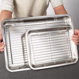Maxbell Baking Sheet with Rack Bakeware Cookie Sheet for Buffet Barbecuing Household 32 cmx22 cmx4.8 cm