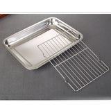 Maxbell Baking Sheet with Rack Bakeware Cookie Sheet for Buffet Barbecuing Household 40 cmx30 cmx4.8 cm