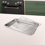 Maxbell Baking Sheet with Rack Bakeware Cookie Sheet for Buffet Barbecuing Household 40 cmx30 cmx4.8 cm