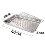 Maxbell Baking Sheet with Rack Bakeware Cookie Sheet for Buffet Barbecuing Household 40 cmx30 cmx4.8 cm