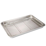 Maxbell Baking Sheet with Rack Bakeware Cookie Sheet for Buffet Barbecuing Household 40 cmx30 cmx4.8 cm