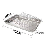 Maxbell Baking Sheet with Rack Bakeware Cookie Sheet for Buffet Barbecuing Household 60 cmx40 cmx4.8 cm