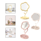 Maxbell Makeup Mirror for Desk Adjustable Flexible Flower Shaped Vanity Mirror Yellow
