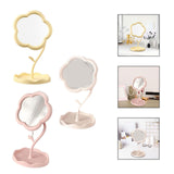 Maxbell Makeup Mirror for Desk Adjustable Flexible Flower Shaped Vanity Mirror Yellow