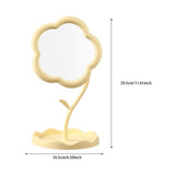 Maxbell Makeup Mirror for Desk Adjustable Flexible Flower Shaped Vanity Mirror Yellow