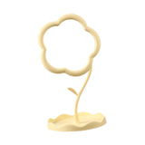 Maxbell Makeup Mirror for Desk Adjustable Flexible Flower Shaped Vanity Mirror Yellow