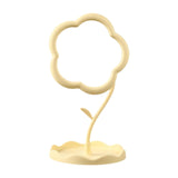 Maxbell Makeup Mirror for Desk Adjustable Flexible Flower Shaped Vanity Mirror Yellow