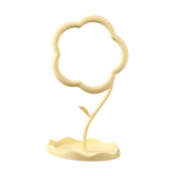 Maxbell Makeup Mirror for Desk Adjustable Flexible Flower Shaped Vanity Mirror Yellow