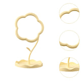 Maxbell Makeup Mirror for Desk Adjustable Flexible Flower Shaped Vanity Mirror Yellow