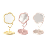 Maxbell Makeup Mirror for Desk Adjustable Flexible Flower Shaped Vanity Mirror Yellow