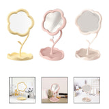 Maxbell Makeup Mirror for Desk Adjustable Flexible Flower Shaped Vanity Mirror Yellow